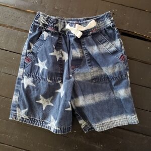 Boys 4T USA Flag Shorts Stars & Stripes Blue White
